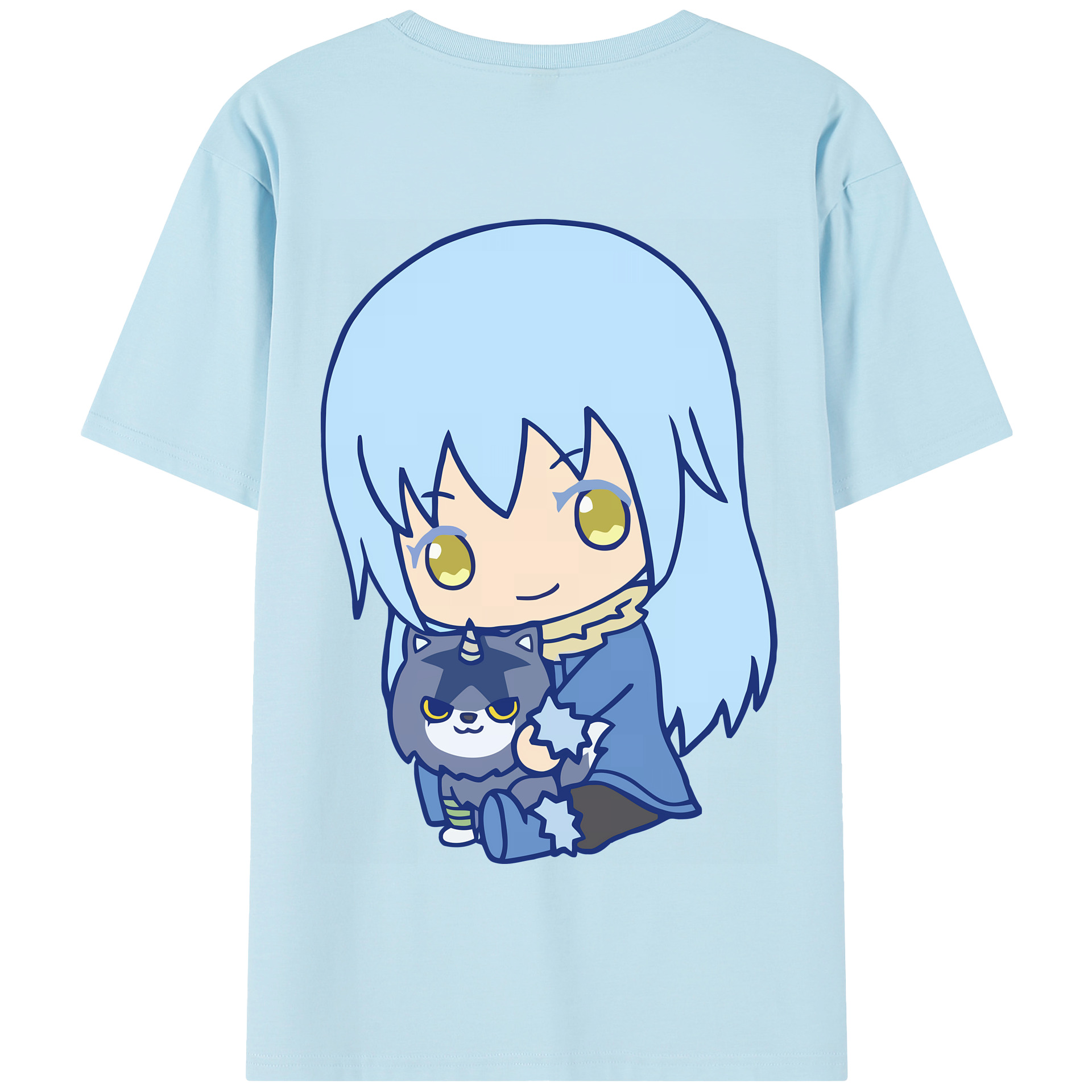 （画像用） 転スラ Regarding Reincarnated to Slime 綿100％半袖Tシャツ（背面プリント）